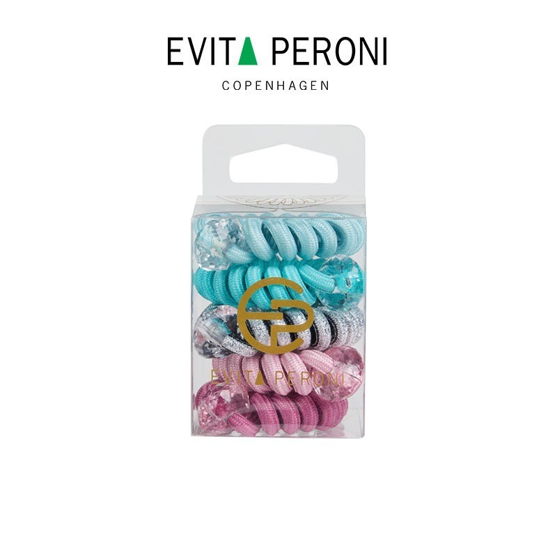 EVITA PERONI | Styling Pony Elastic | Styling Spiral Hair Ties (5 pcs) | กรงเล็บผมสไตล์พรีเมี่ยม | เครื่องประดับผมหรูหรา