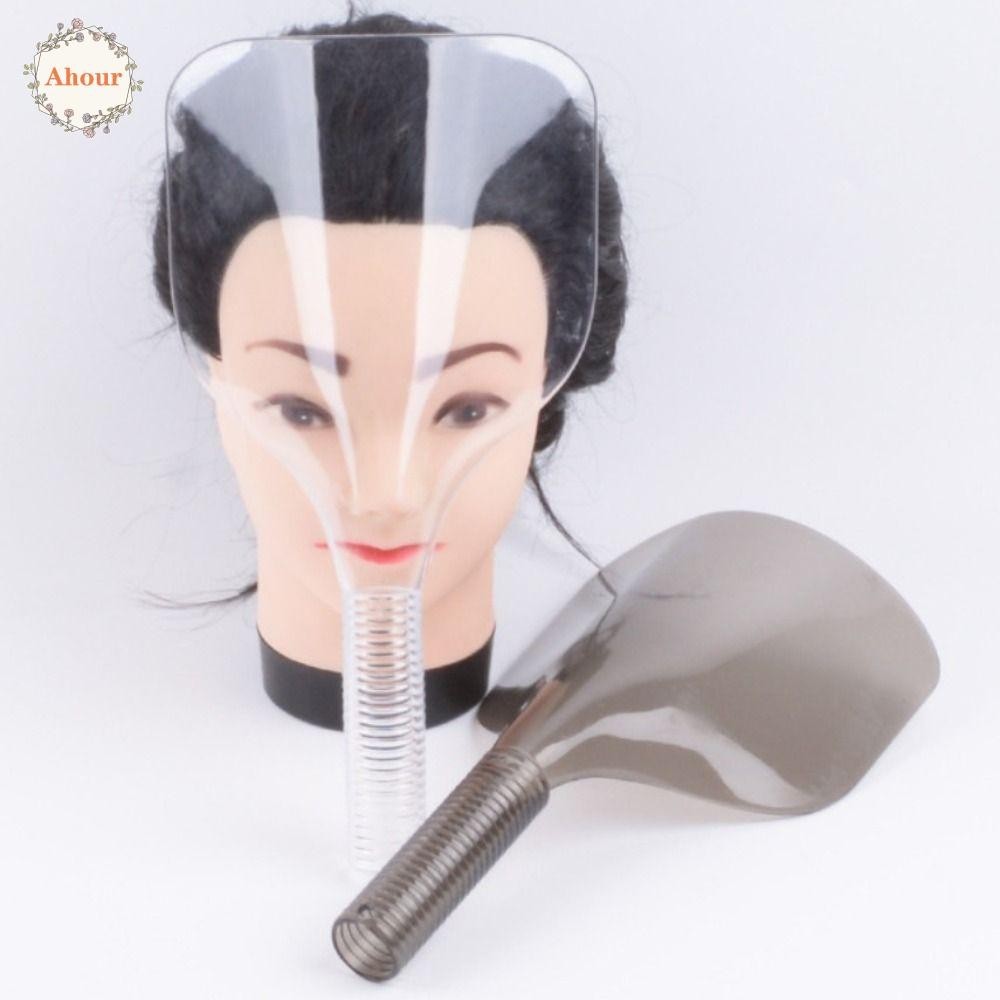 Ahour Hairdressing Shield Cover, Reusable Hairspray Mask ตัดผม Face Mask, จัดแต่งทรงผมอุปกรณ์เสริม Face Cover ทนทาน Hairdressing เครื่องมือย้อมผม Protector Salon