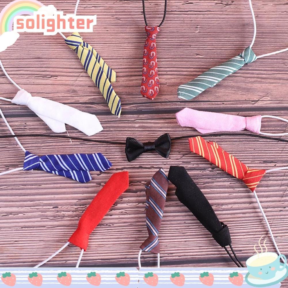 Solighter Labubu Doll Tie, อุปกรณ ์ เสริมตุ ๊ กตา Kawaii ทนทาน , โพลีเอสเตอร ์ หลายสีน ่ ารักตุ ๊ กตา Tie