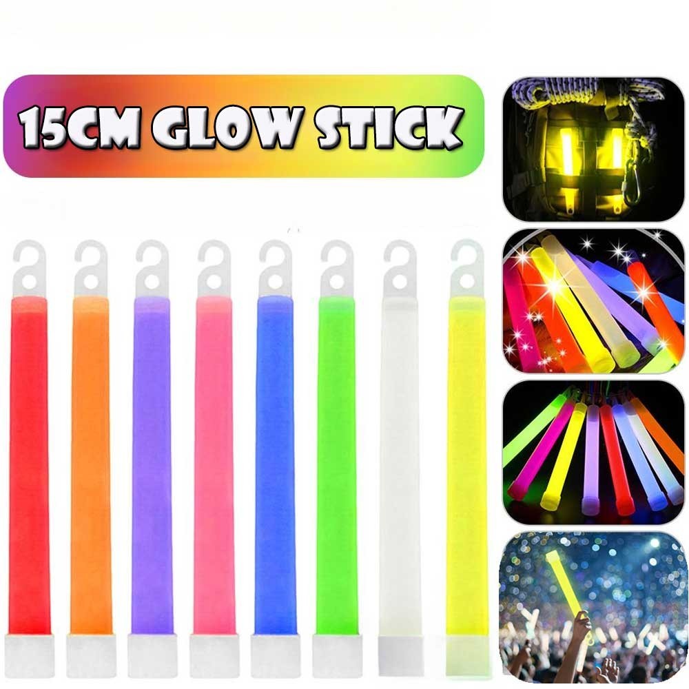 15 ซม.Glow Stick กลางแจ ้ งฉุกเฉินทหาร Glow Light Sticks Hiking Camping Concert Party Club Lightstick เกมหัตถกรรมของเล ่ น