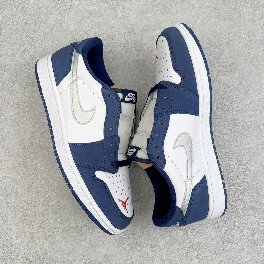 Air a/j 1 OG Low-Top Casual Sports Jogging Shoes สีกรมท่า CJ7891 400