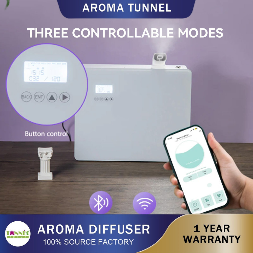 AROMA TUNNEL 1000ML 14600Sqft สมาร์ท WIFI Essential Oil Diffuser Air Humidifier Home Hotel บลูทูธเครื่องอโรมา