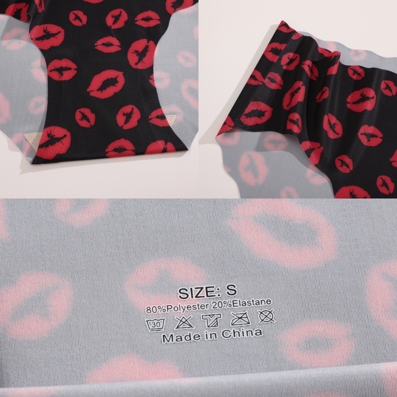 Allofme ผู้หญิงกางเกงไม่มีรอยต่อเซ็กซี่พิมพ์ชุดชั้นในผ้าไหมน้ําแข็ง Traceless ชุดชั้นใน - รูปที่ 2