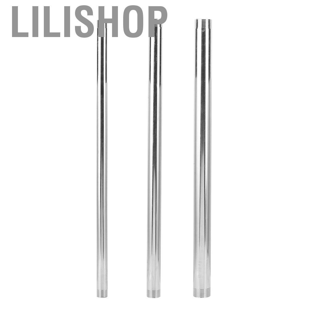Lilishop 1Pcs 20/30/50cm Length G1/2 G3/4 G1 Stainless Steel Male Threaded Pipe Nipple Adapter Connecting Extending Plumbing Fitting