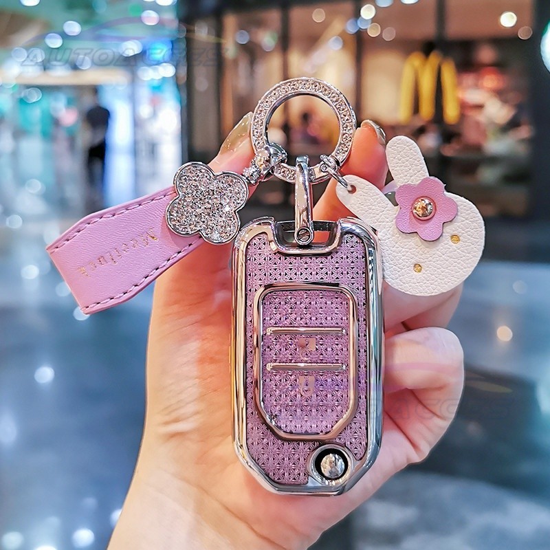 Twinkling TPU กรณีสําหรับ Honda Civic Accord Vezel Xrv Breeze Crv Crider หยกแจ๊สรถ Remote Key กล่องป้องกัน Key ผู้ถือพวงกุญแจอุปกรณ์เสริม ราคา ถูกที่สุด ดีลบีเคเค แกลเลอรีภาพที่ 9