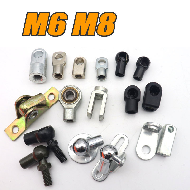 2 ชิ้น M6/M8 หญิง/ชายด้ายรถแก๊สฤดูใบไม้ผลิ Universal Strut Joint Connector End Fitting Connectors เปลี่ยนคงที่