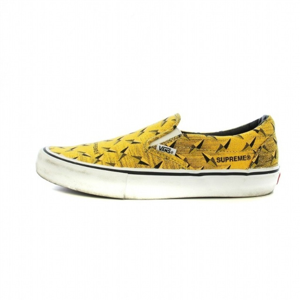 VANS Supreme Slip-on Pro Slip-On Sneakers Yellow Direct from Japan Secondhand