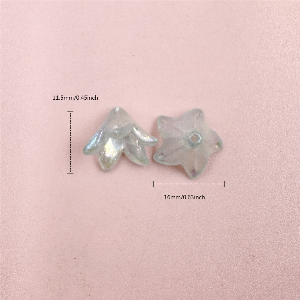 20 ชิ้น 16 * 11.5 มิลลิเมตรอะคริลิค Frosted Matte ดอกไม้ที่มีสีสันรูปร่างลูกปัด Makarton สี DIY Beading อุปกรณ์เสริมวัสดุ Hairpin เครื่องประดับ - รูปที่ 2