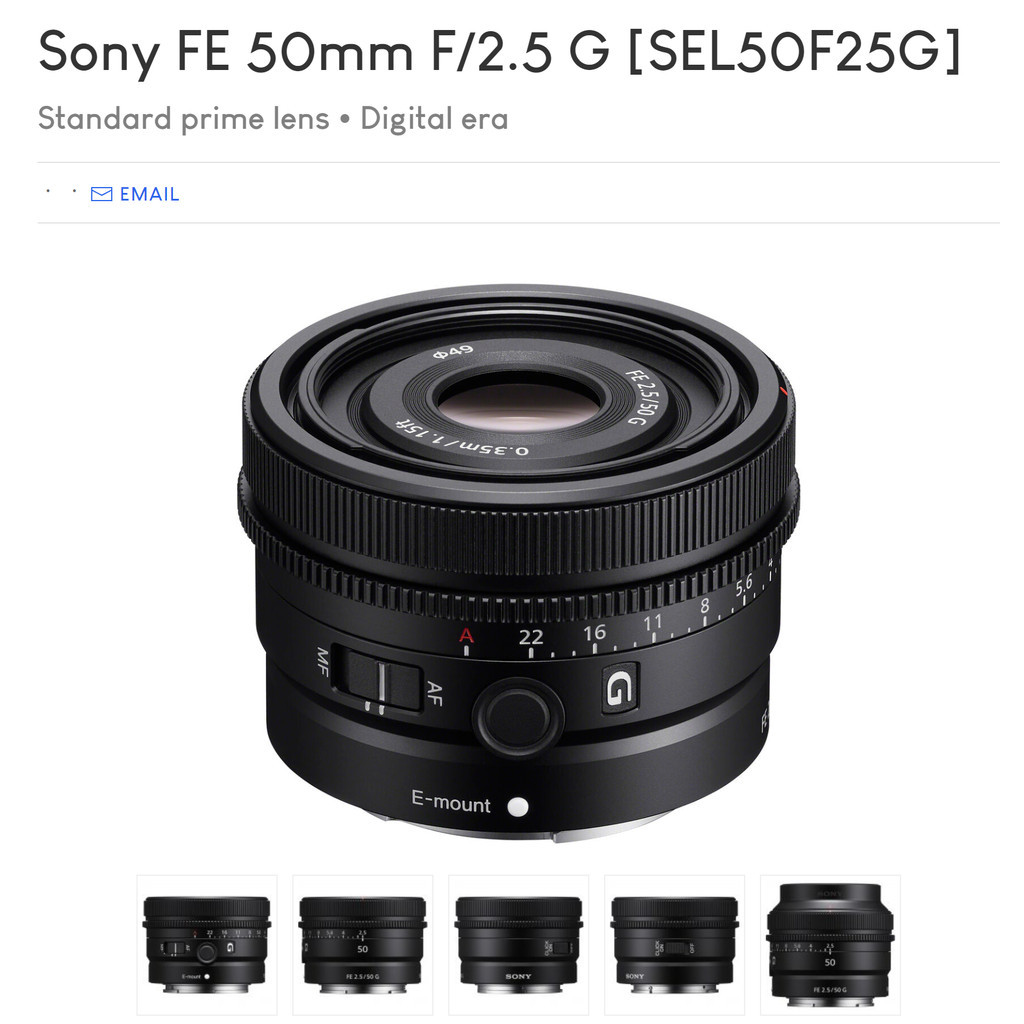 Fe50mm F2.5g เลนส ์ ฮูดโลหะสี ่ เหลี ่ ยม