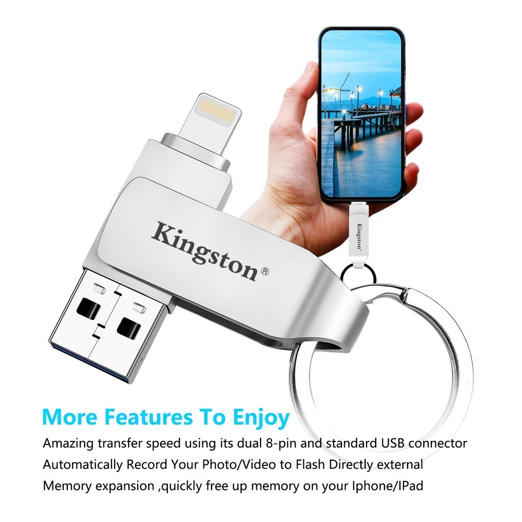 1tb Usb แฟลชไดรฟ์ 2 in 1 โลหะ Otg Pendrive Dual Slot U Disk สําหรับ iPhone อุปกรณ์จัดเก็บข้อมูลภายนอ