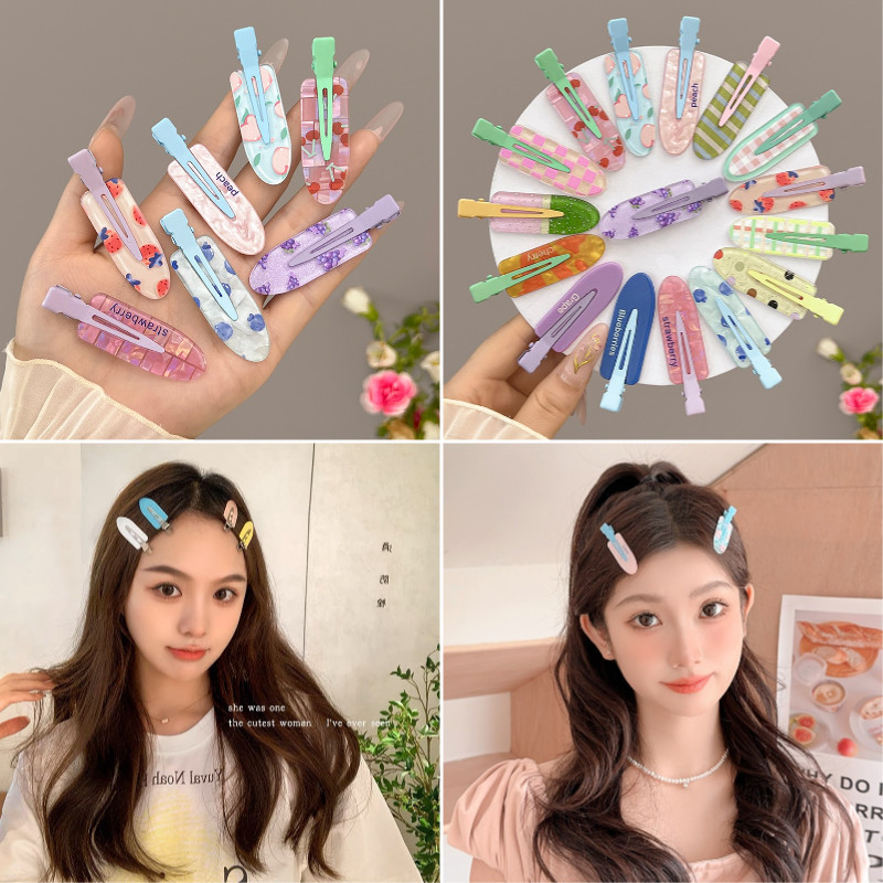 กิ ๊ บติดผมปากเป ็ ดสีสันสดใสลายการ ์ ตูนหญิงน ่ ารักพร ้ อมหน ้ าม ้ า