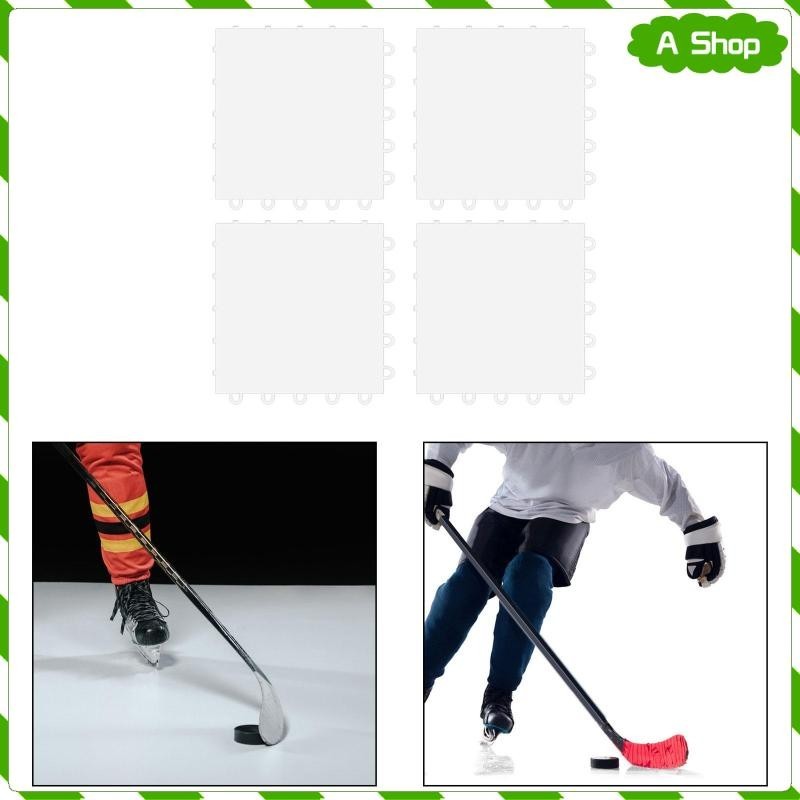 [Wishshopeeljj] 4 ชิ้น Ice Hockey พรมปูพื้น Roller Skating กีฬา Handling Square Hockey Ice Hockey Bo