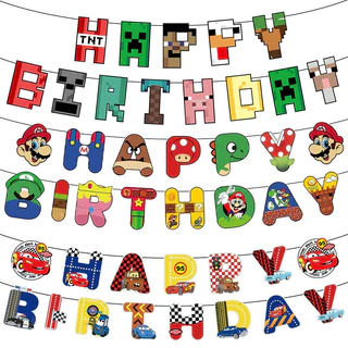 แบนเนอร์ตกแต่งวันเกิด ป้ายวันเกิด สำหรับตกแต่งงานเลี้ยง ปาร์ตี้ happybirthday