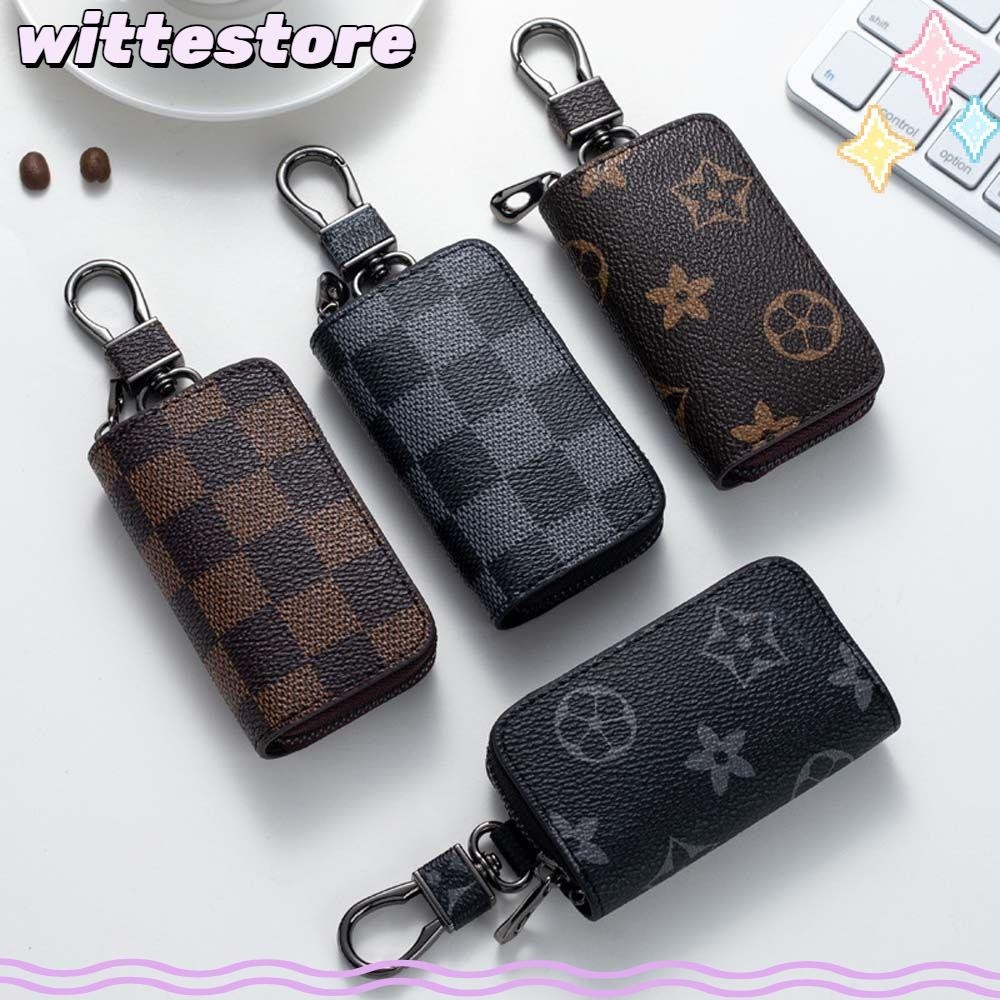 Witte สัญญาณป ้ องกันกระเป ๋ า PU หนังมัลติฟังก ์ ชั ่ ซิปกระเป ๋ ารถ Organizer กระเป ๋ ากุญแจพร ้ อมพวงกุญแจกุญแจรถ