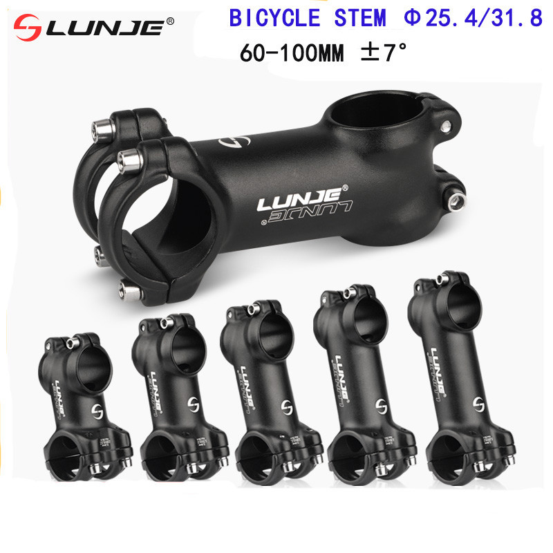 Ultralight จักรยาน Stem MTB จักรยานถนน Stem 25.4/31.8 มม.อลูมิเนียมจักรยานเสือภูเขา Stem Handlebar 7 องศา 60/70/80/90/100mm
