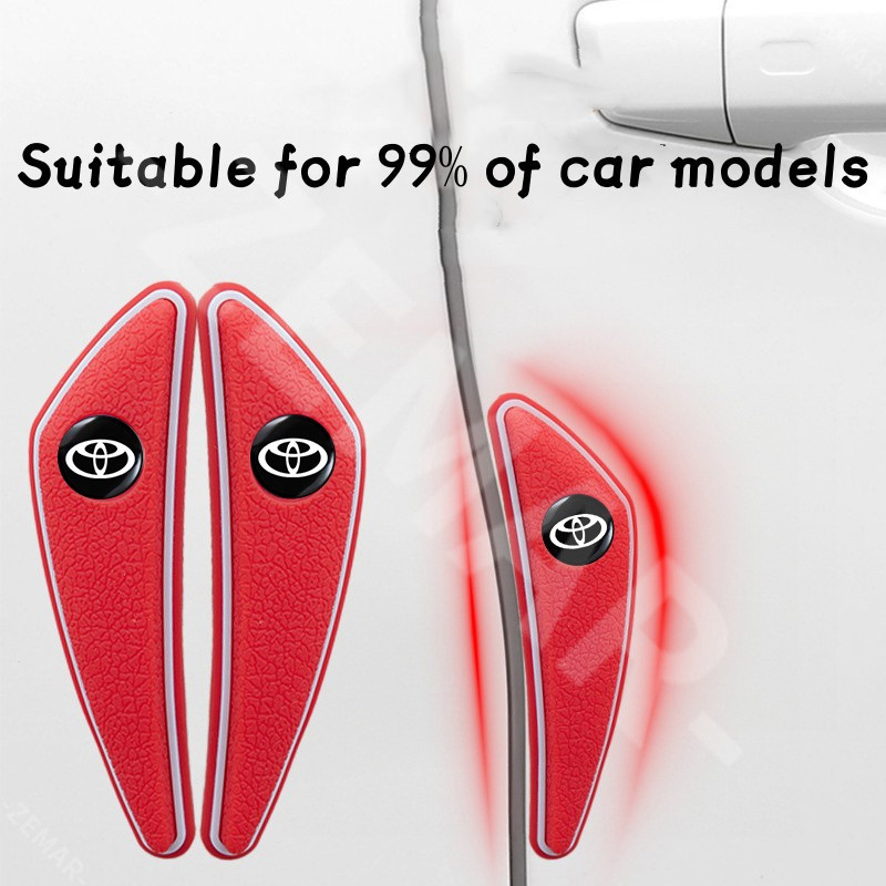 ตกแต่งบ้าน Toyota 4 ชิ้น/เซ็ตประตูรถ Anti-Collision สติกเกอร์ประตูกันชน Anti Collision Pad เบาะสําหรับ Wigo Vios Rush Innova Hilux Raize Avanza Fortuner HiAce Yaris Corolla Altis Ag ส่งด่วน สั่งเลย