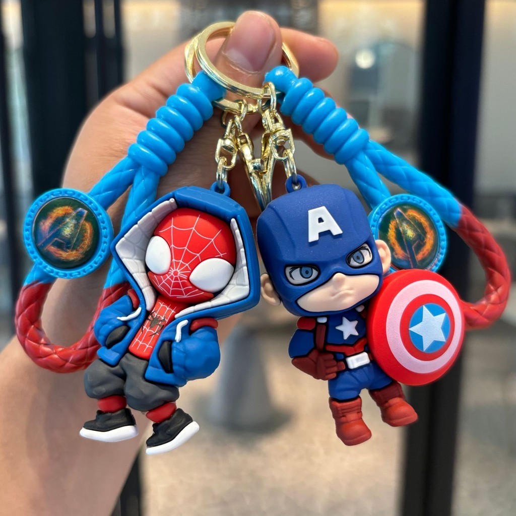 Marvel Series Superhero พวงกุญแจการ ์ ตูน Spiderman ตุ ๊ กตาจี ้ ของขวัญเล ็ กๆ