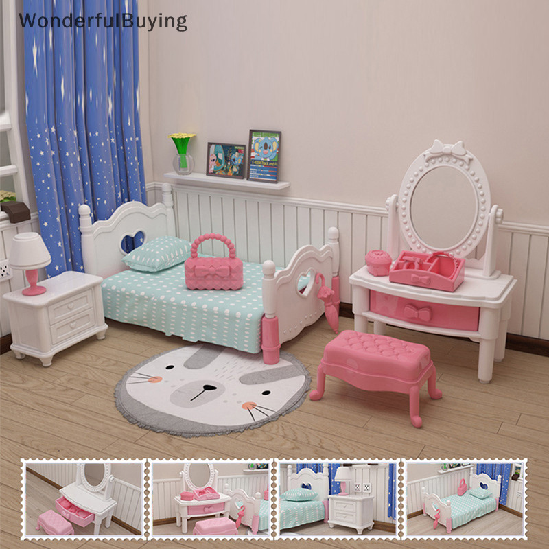 Wbth 1:12 Dollhouse Miniture เฟอร์นิเจอร์ตุ๊กตาของใช้ในครัวเรือนสาว DIY บทบาทเล่นของเล่น Vary