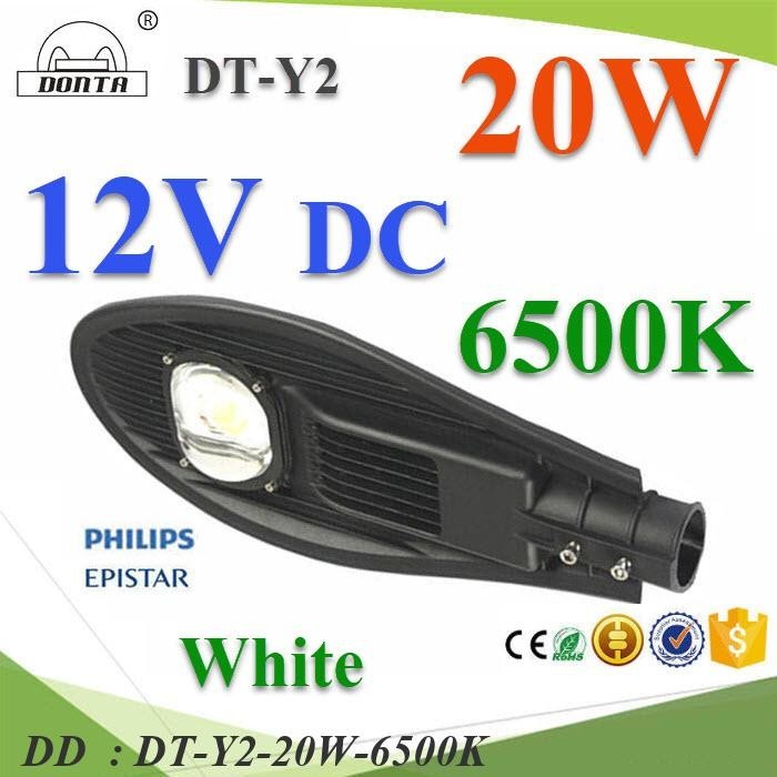 DT-Y2-20W-6500K 20W LED โคมไฟถนน DC 12V กันน้ำ แบบอลูมิเนียมโปรไฟล์ DD