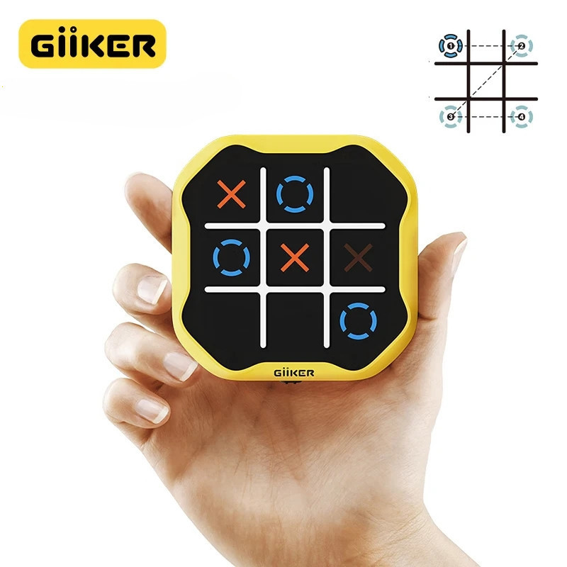 Youpin Giiker Super TIC-TAC-TOE BOLT หมากรุกปริศนาของเล ่ นขนาดกะทัดรัดและแบบพกพาครอบครัวเกมกระดานหมากรุกของเล ่ นสําหรับของขวัญเด ็ ก