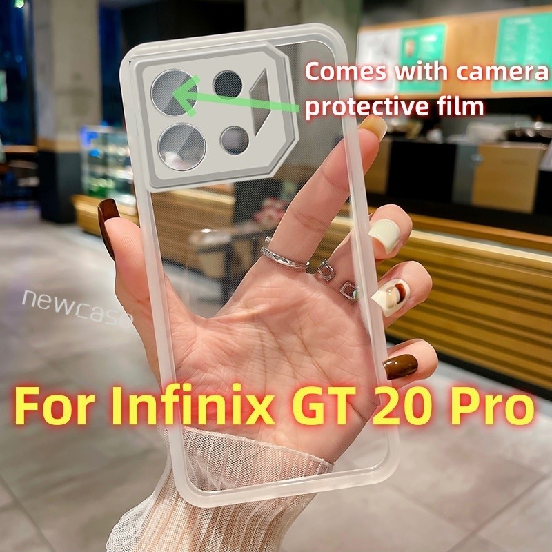 เคสสีสันสดใสสําหรับ Infinix GT 20 Pro 5G 2024 20Pro GT20Pro เคสโทรศัพท์ซิลิโคนกันกระแทก มาพร้อมกับฟิล์มป้องกันกล้องฝาหลัง