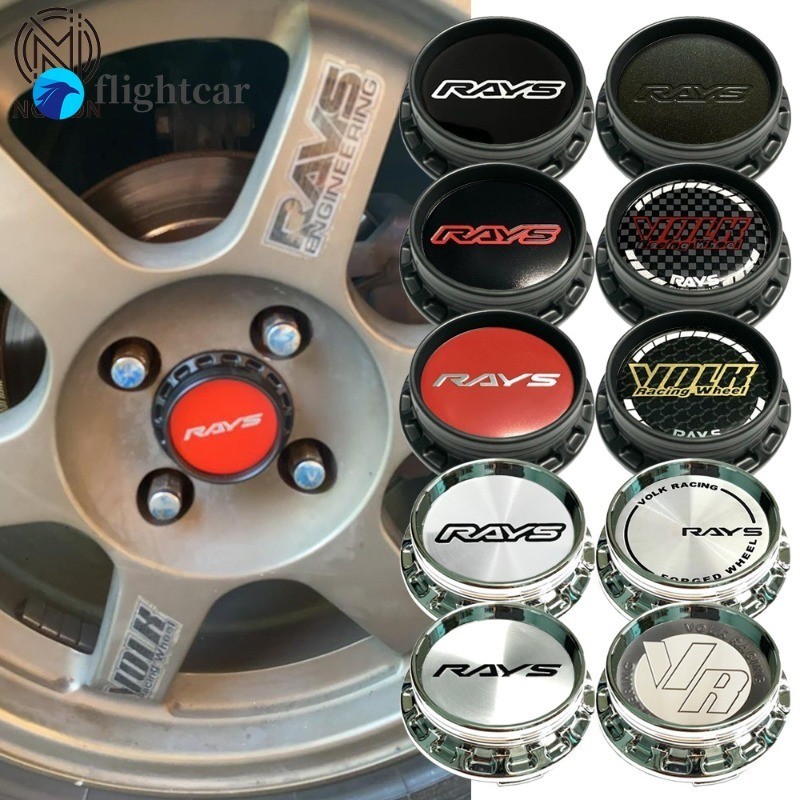 (FT) 1pc 67/62 มม.RAYS ฝาครอบดุมล้อสําหรับ VOLK VR ขอบฝาครอบกลาง hubcaps รถ universal VOLK RAYS ครอบคลุมหมวก