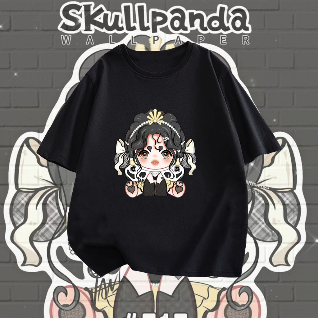 【ส่งจากไทย】 เสื้อ SKULLPANDA T-shirt ผ้าCotton 100% ใส่ได้ ทั้ง ชาย ใส่สบาย ไม่หด ไม่ย้ NO.5