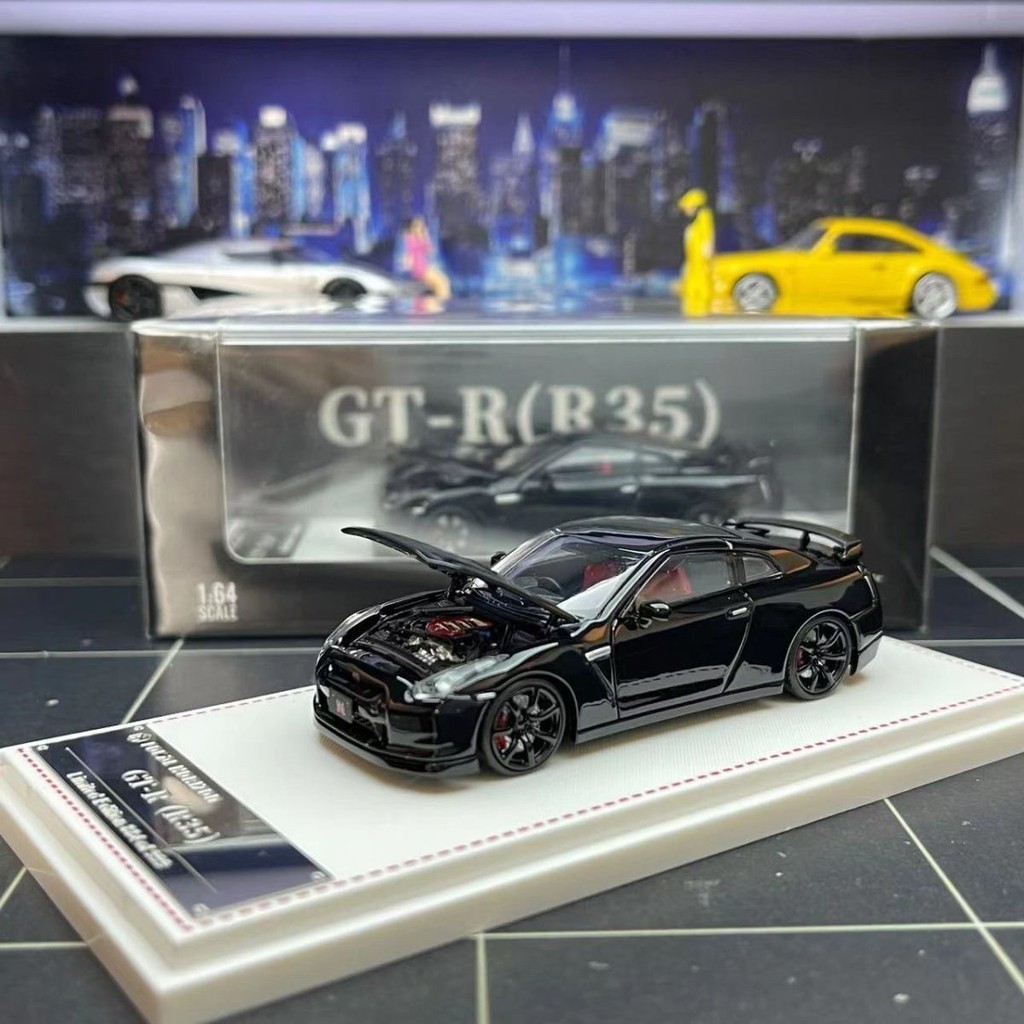 Fh 1: 64 Nissan Nissan GT-R R35 รถรุ่น Die-Casting รถของเล่นคอลเลกชันของขวัญวันเกิด