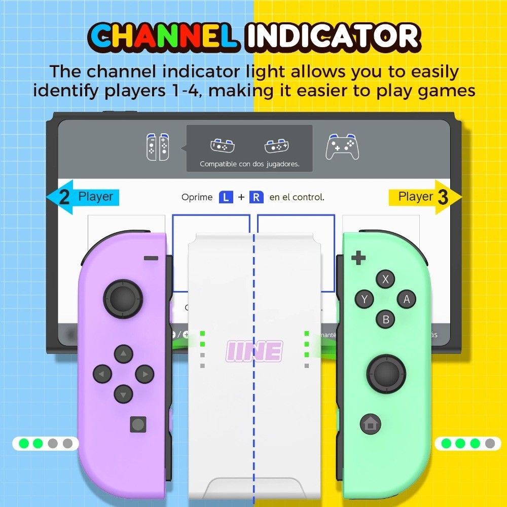 Iine ไม่มีฟังก์ชั่นชาร์จ Gaming Grip ด้ามจับขนาดเล็กและพกพาเข้ากันได้กับ Nintendo Switch & Switch Oled Joycon สําหรับ IINE Joypad