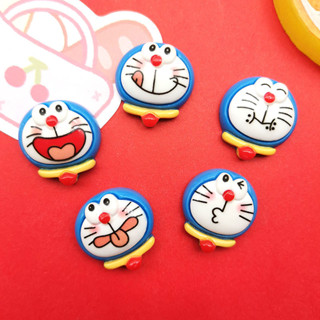 10ชิ้นการ์ตูนมันวาวตลกแสดงออกสีฟ้าโดราเอมอนทําเองเรซิ่นอุปกร…