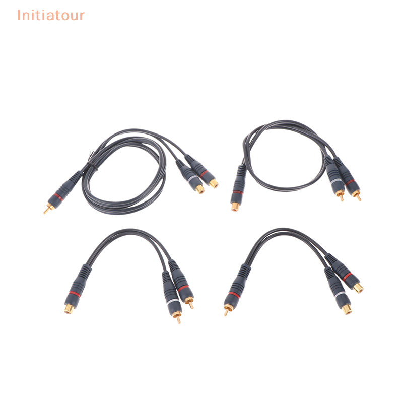 [Initiatour] จําหน่ายแปลงลําโพงสายทองสาย Cooper Wire 2 RCA Female To 1 RCA Male Splitter Cable Audio