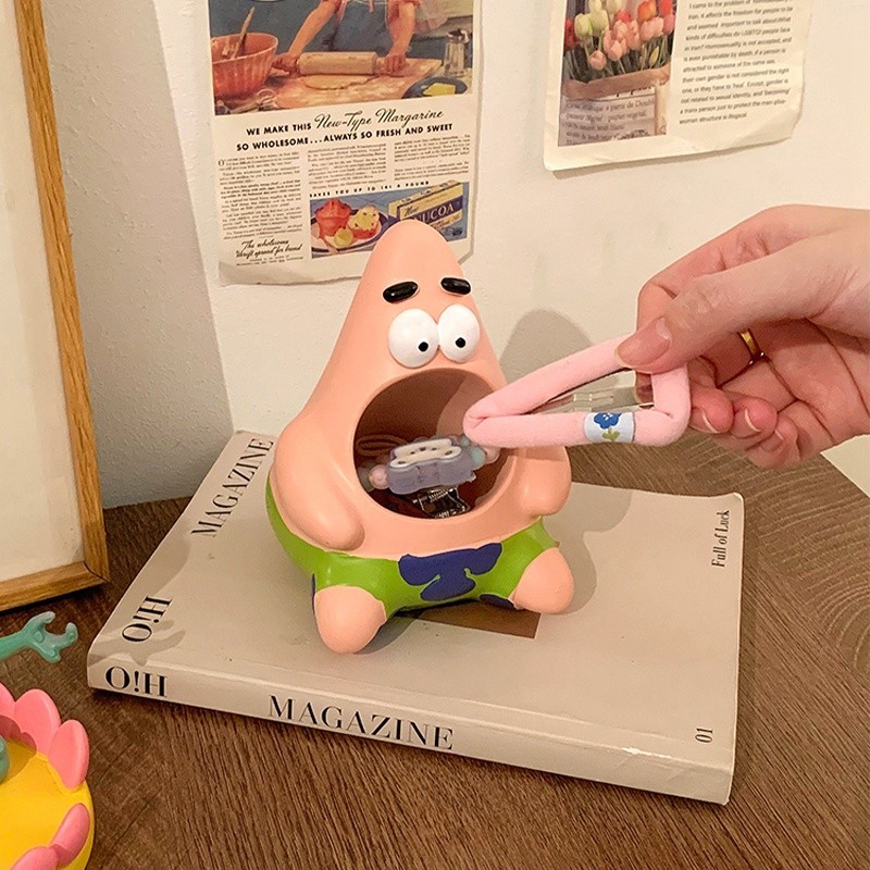 Creative Patrick Star Pen Holder น่ารักมัลติฟังก์ชั่นถังเดสก์ท็อปเครื่องประดับ - รูปที่ 7