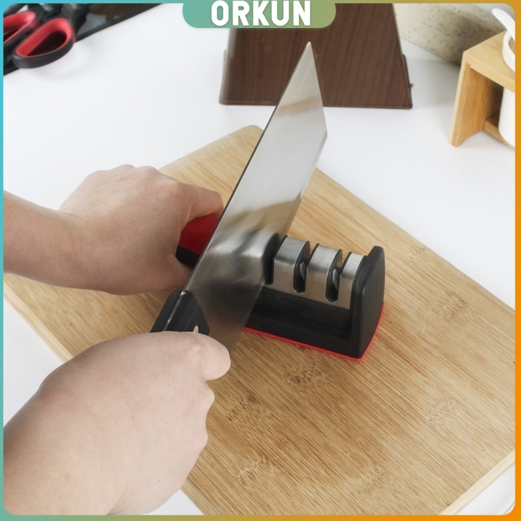 Orkun ที่ลับมีด อุปกรณ์ลับมีด หินลับมีด ลับได้ เครื่องลับมีด แท่นลับมีด / Knife sharpener ราคา ถูกที่สุด ดีลบีเคเค แกลเลอรีภาพที่ 3