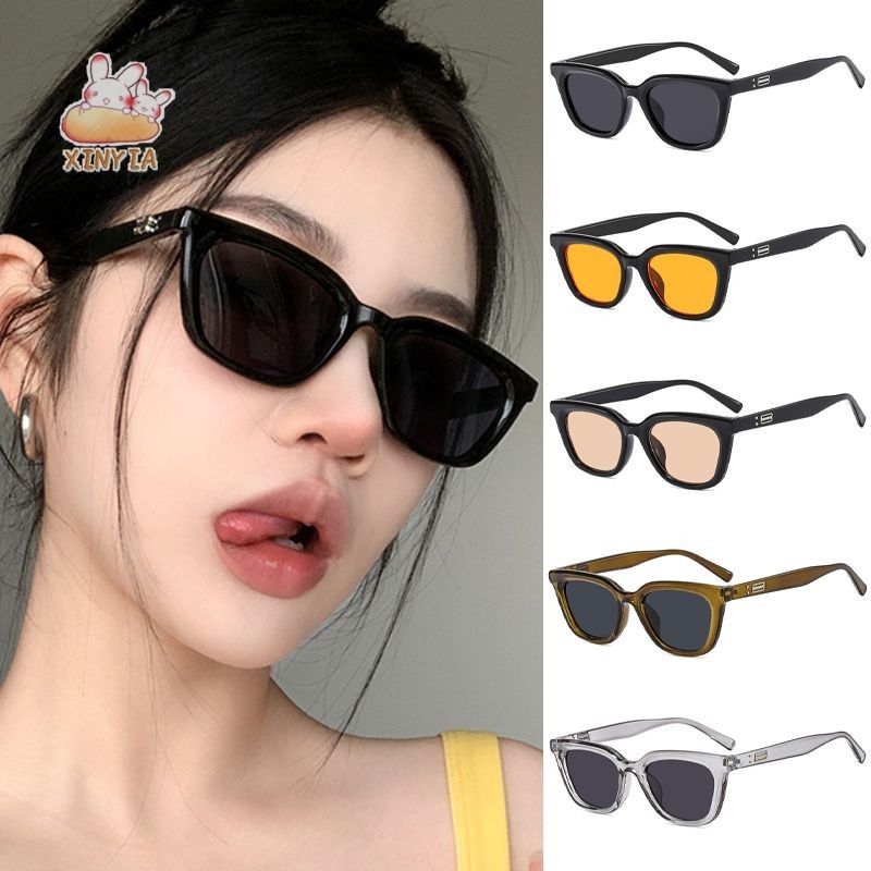 แว่นกันแดดตาแมวเวอร์ชั่นเกาหลีInsสไตล์แฟชั่นไม่ซ้ําใครย้อนยุคกรอบเล็กสําหรับผู้ชายและผู้หญิงxinyia.th