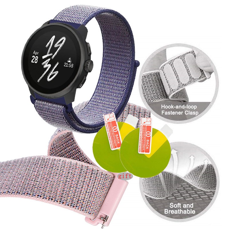 ฟิล์ม Suunto RACE S สมาร์ทวอท์ชไนลอนสายรัดสําหรับ SUUNTO RACE SmartWatch Band ผู้หญิงผู้ชายสร้อยข้อม