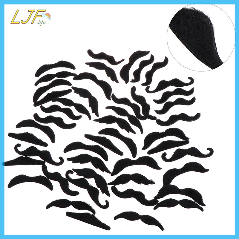 Ljf 48 ชิ้นเครื่องแต่งกายหนวดโจรสลัดปาร์ตี้ฮาโลวีนคอสเพลย์เคราปลอม Party Supplies TH