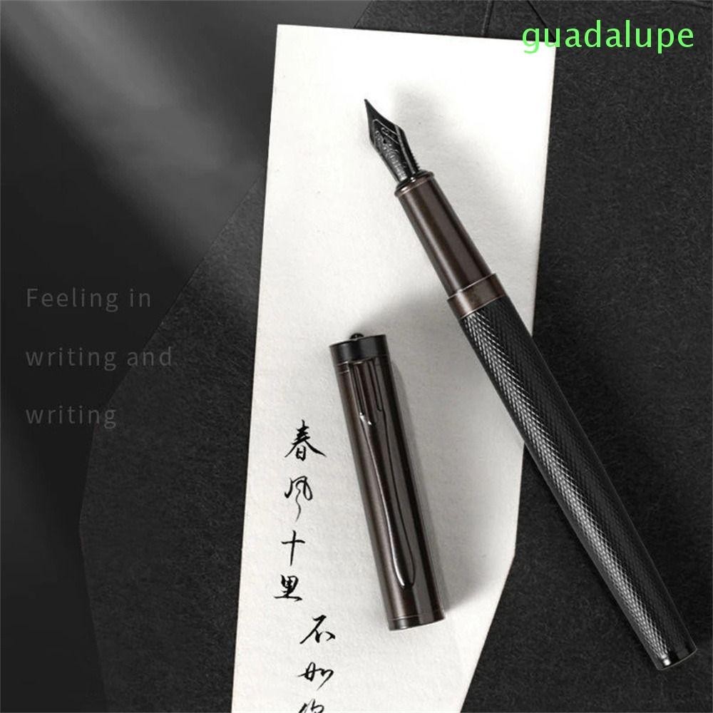 Guadalupe Fountain Pen School Stationery Office Extra Fine Black Forest ปากกาประดิษฐ์ตัวอักษรสแตนเลส