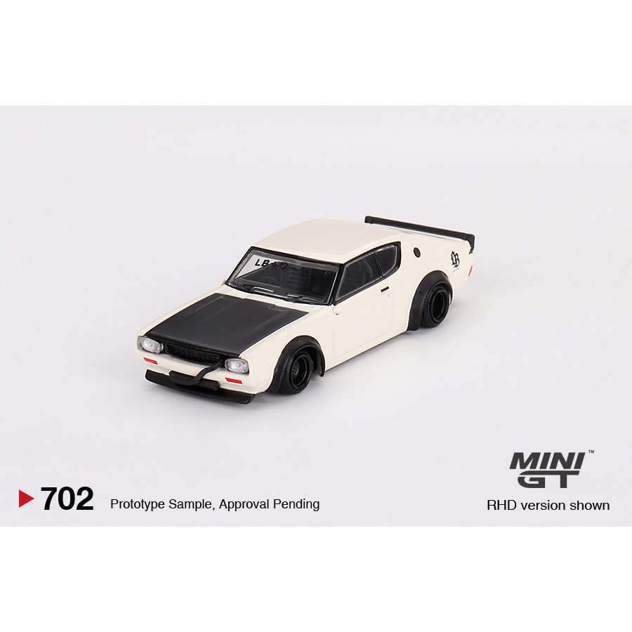 MINI GT No.702 Nissan Skyline Kenmeri Liberty Walk White MGT00702