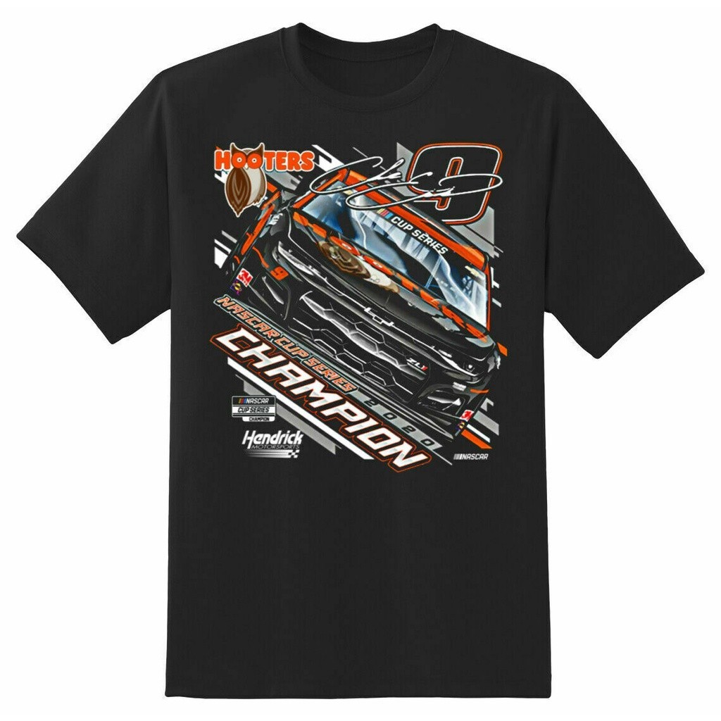 ผ้าฝ้ายแท้ คอลูกเรือเสื้อยืด พิมพ์ลาย Nascar Chase oversize สวยๆ ชีฟอง เสื้อกีฬา น่ารัก ใส่สบายๆ หลว