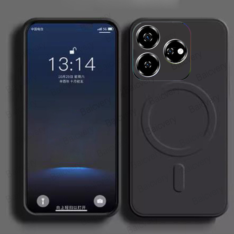 ZTE Blade V60 Smart V50 V60 Design / Nubia V60 / Axon 60 / Axon 60 Lite Casing Clear Case Phone Case Cover Fundas Camera Protect Support Magnetic Wireless Charger with Holder