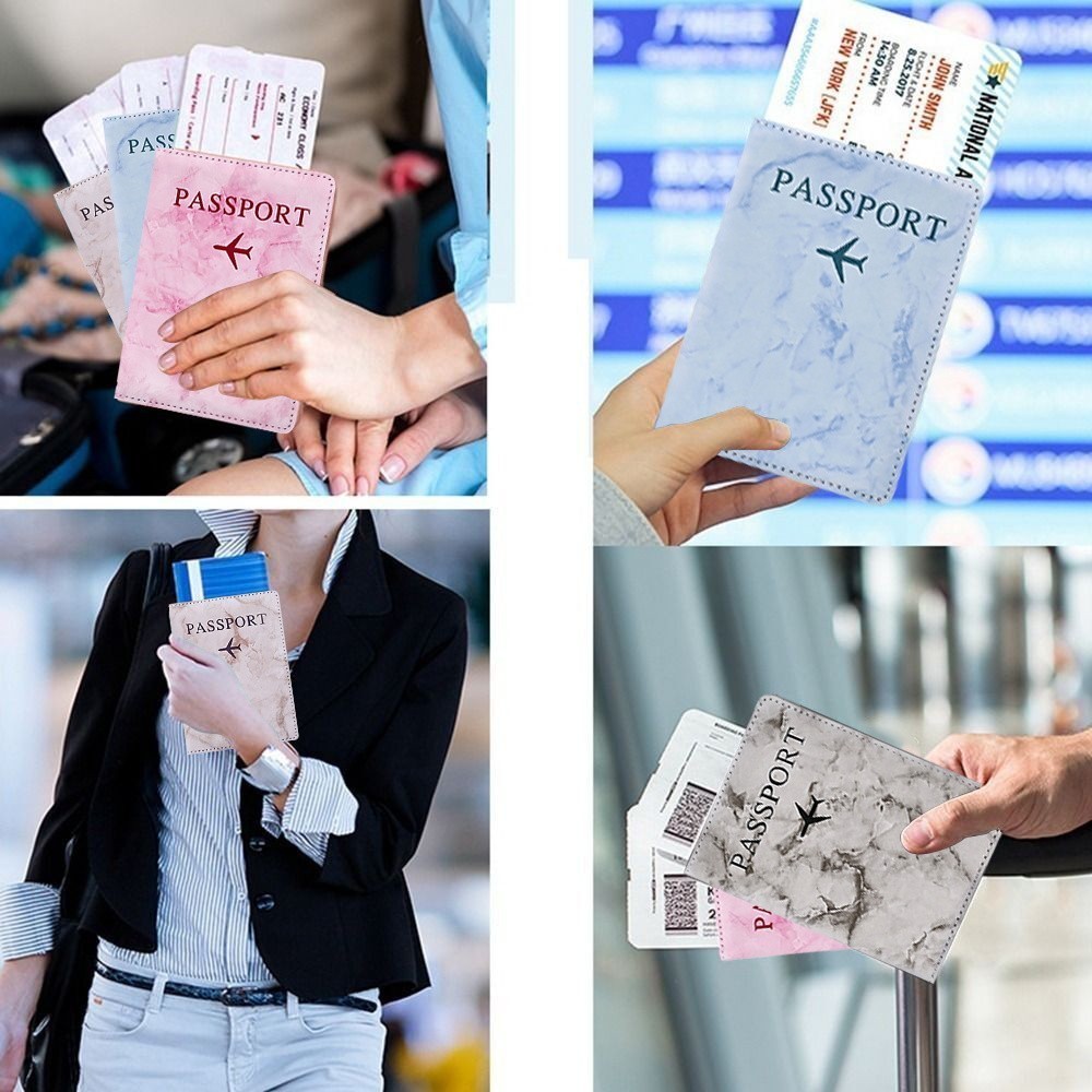 แท็กกระเป๋าหนัง PU ผู้หญิง & อุปกรณ์เสริมปกหนังสือเดินทางชื่อ ID สำหรับเป้สะพายหลังในสต็อก
