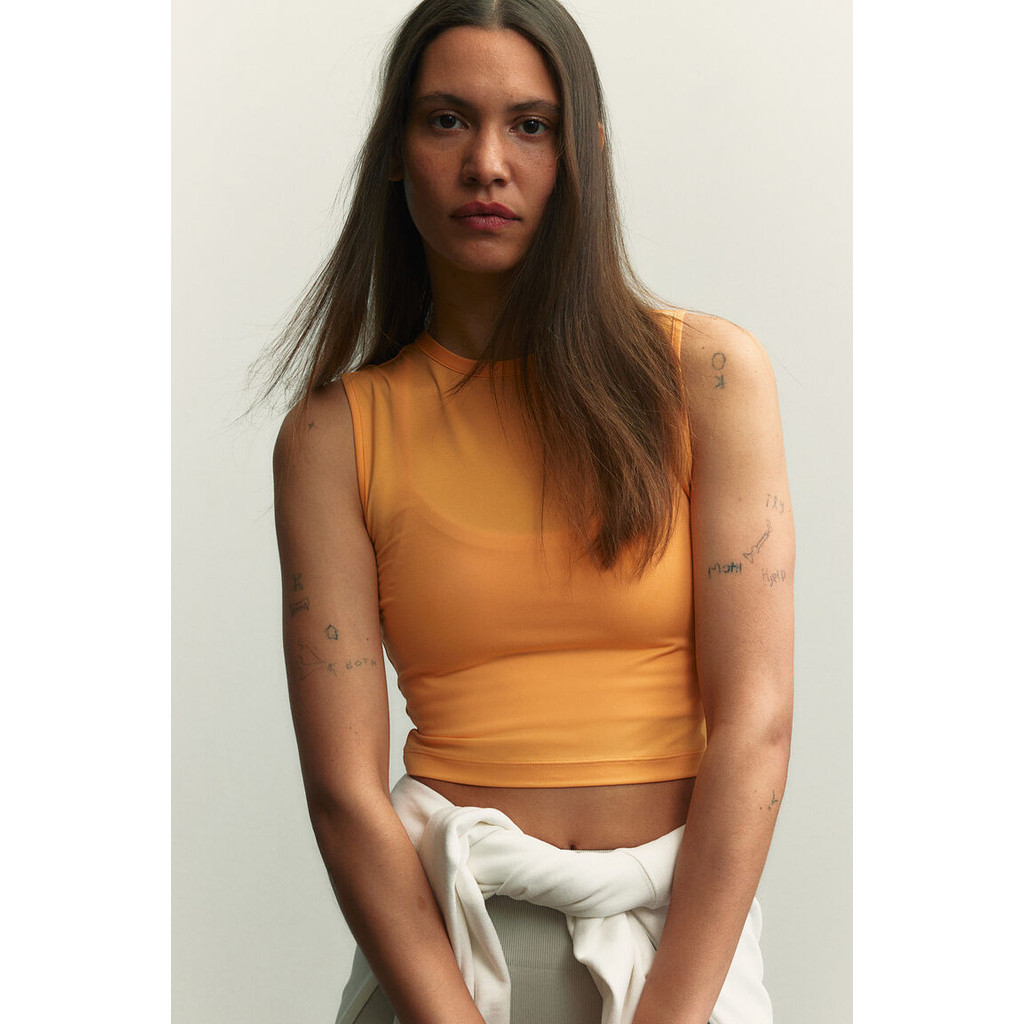 H&M Woman DryMove™ Cropped Sports top 1217092_1