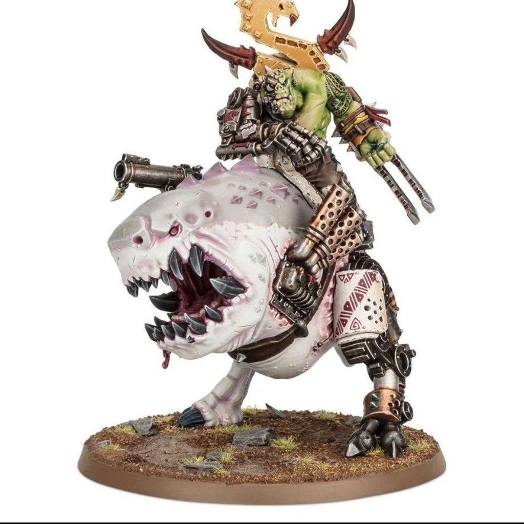 Warhammer 40k Orc Bad Scar Mozog Orc Hunter Soldier White Model Figure CDTL