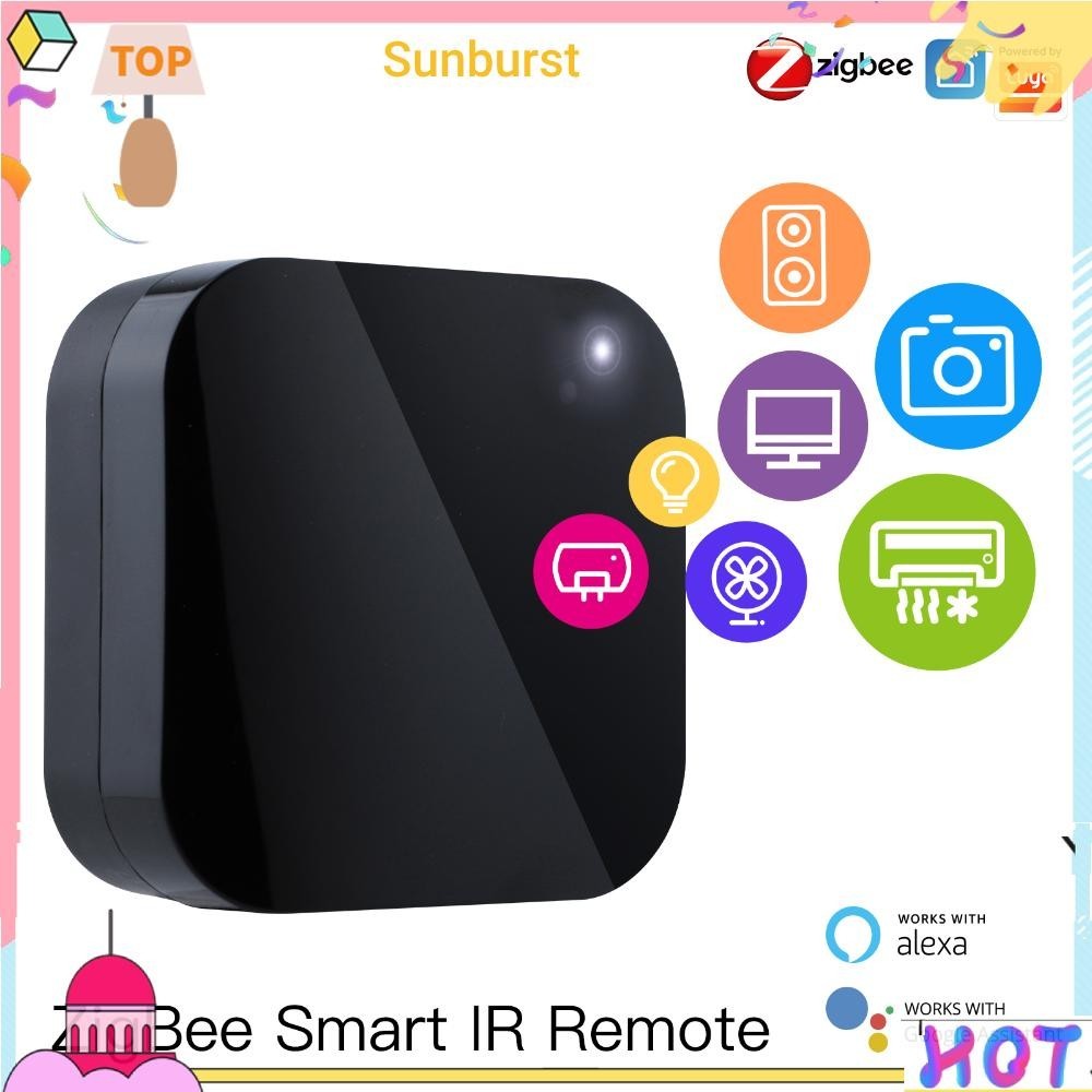 Zigbee เครื่องปรับอากาศ TV IR Remote ใช้งานได้กับ Alexa Google Home Powered โดย Tuya [Sunburst11.th]