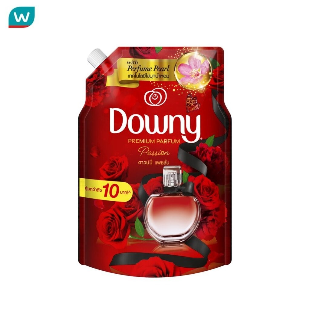 Downy ดาวน์นี่ พรีเมียม เพอร์ฟูม ผลิตภัณฑ์ปรับผ้านุ่ม เข้มข้นพิเศษ แพชชั่น ถุงเติม 1.1 ลิตร