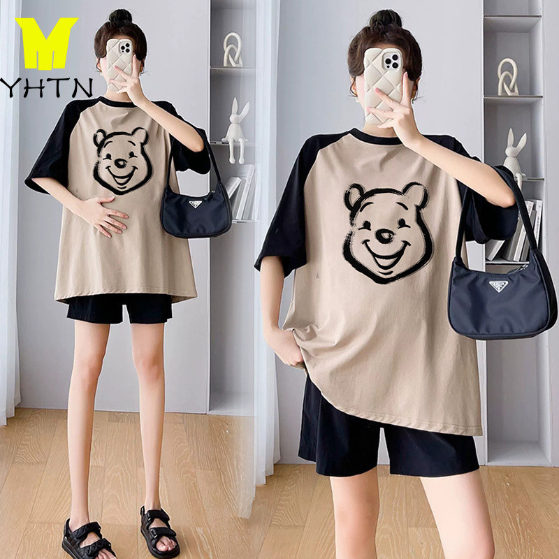 YHTN ชุดเซ็ทคนท้อง คุณภาพสูง สะดวกสบาย ชุดสําหรับคนท้อง แฟชั่น ﻿  สินค้าใหม่ ขนาดพลัส เซตคนท้อง