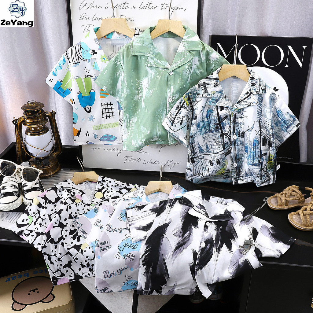 [ZY] 70-160 คลังสินค้าพร้อมเสื้อลําลองเด็กเสื้อดอกไม้ชายหาดเด็กหลวมเสื้อสเวตเตอร์ถักแขนสั้น All-Match Top เสื้อผ้าเด็กแฟชั่น Fast Shipping เทศกาลสงกรานต Songkran