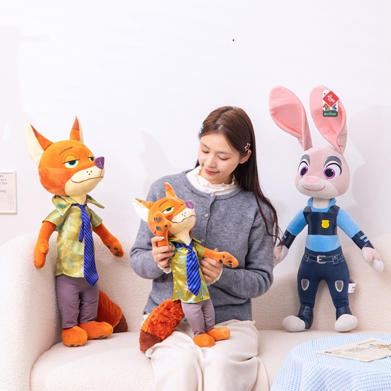 6 ขนาดตุ๊กตาของเล่น Judy Hopps Nick Wilde Zootropolis Zootopia กอด Super Soft Kawaii Cuddly ของเล่นตุ๊กตาของเล่นตุ๊กตาวันเกิดวาเลนไทน์วันหยุดของขวัญ