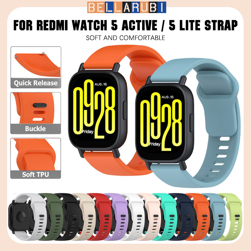 สายพานยาง 22 มม for Redmi Watch 5 Active 5 Lite เทปกาวซิลิโคนกีฬาทดแทนอย่างรวดเร็ว for Huawei/Samsung/Amazfit