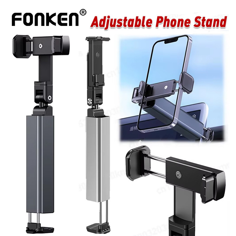 Fonken ที่วางโทรศัพท์เครื่องบินขาตั้งโทรศัพท์แบบปรับได้สําหรับเดินทาง Selfie หมุนโต๊ะ Clamp แบบพกพาพ